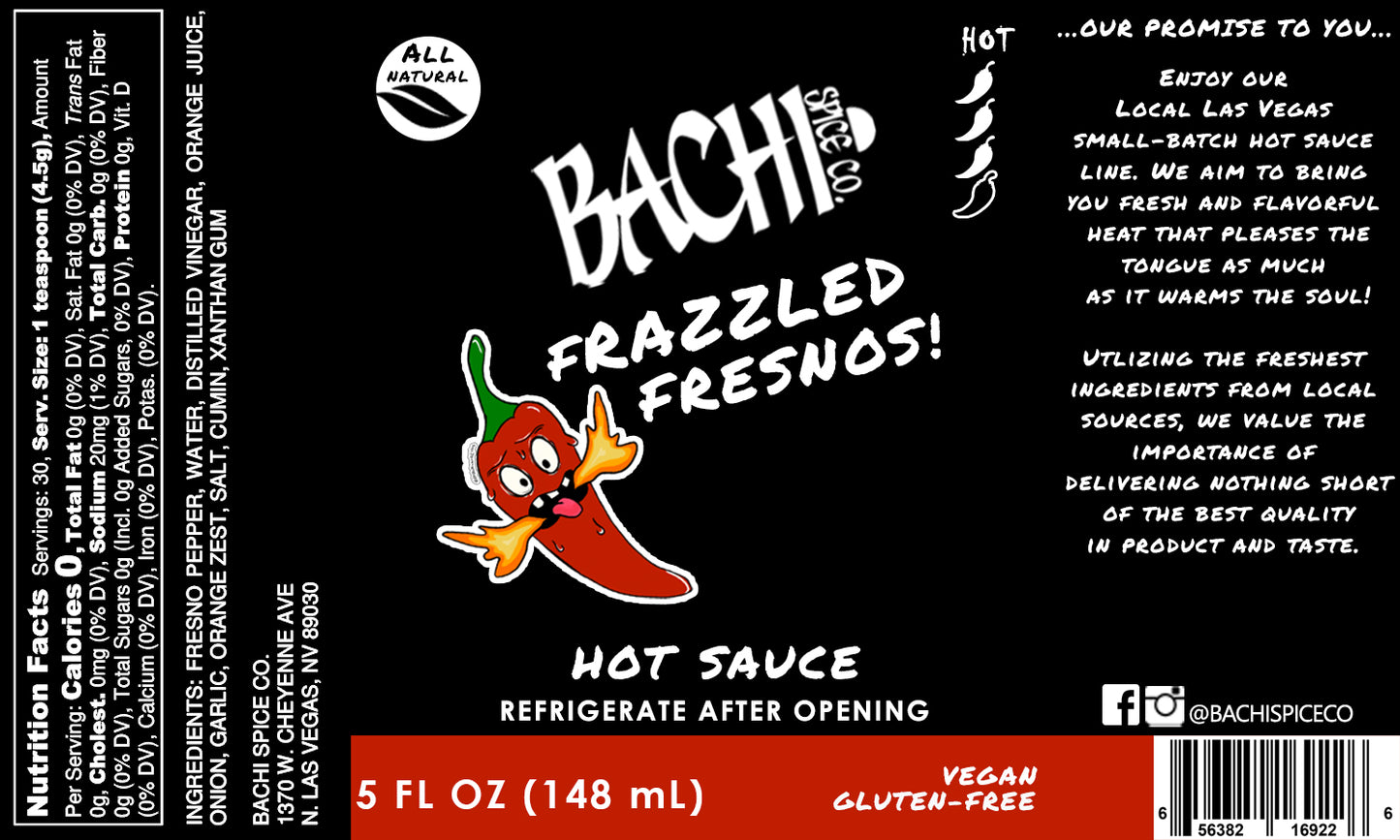 FRAZZLED FRESNOS Hot Sauce 5 OZ