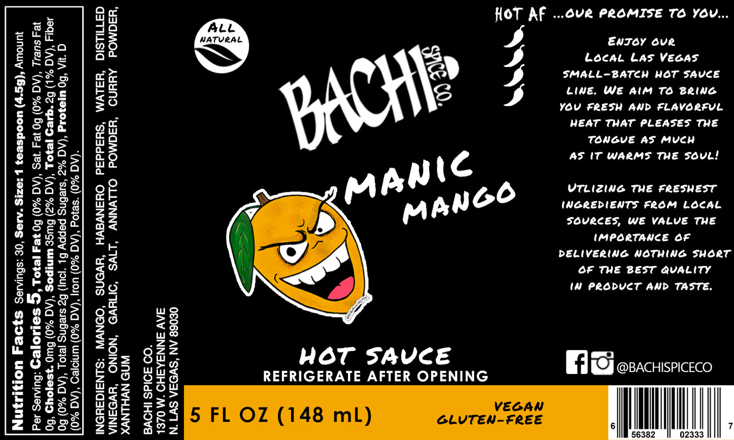 MANIC MANGO Hot Sauce 5 OZ