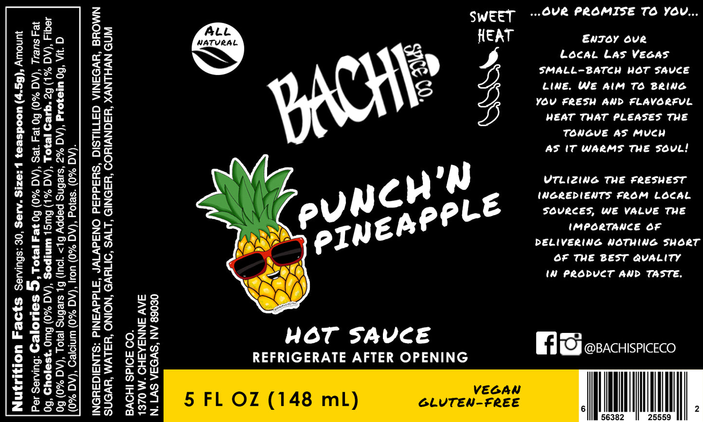 PUNCHN PINEAPPLE Hot Sauce 5 OZ